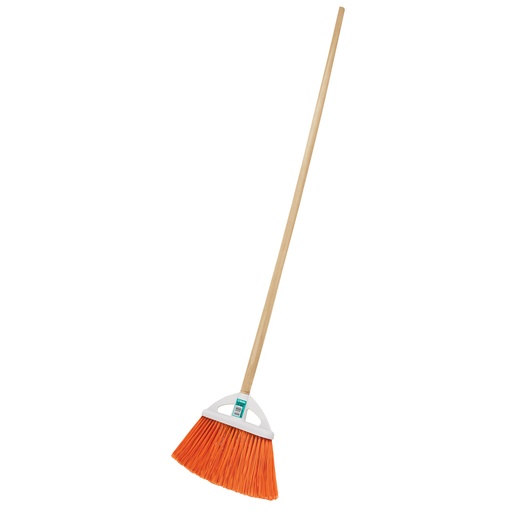 [ESC-KLI-57051] ESCOBA T/ABANICO CERDA SUAVE 21 X 23 X 4 CM C/ CABO MADERA (120 CM) ES-160A REF. 57051 MARCA KLINTEK