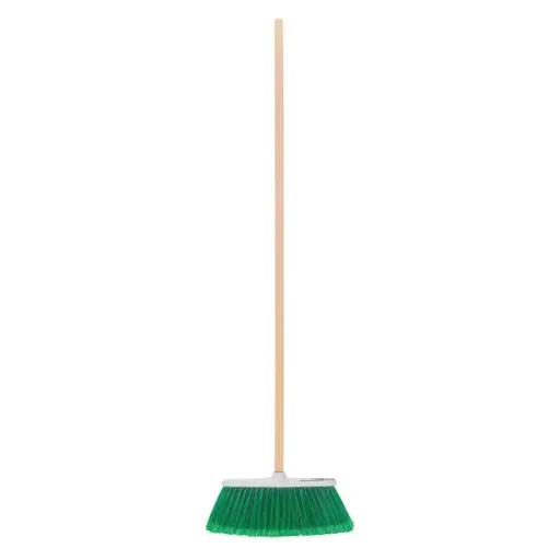 [ESC-KLI-57055] ESCOBA T/CEPILLO CERDA SUAVE 17 X 30 X 6 CM C/ CABO MADERA (120 CM) ES-220C REF.57055 MARCA KLINTEK