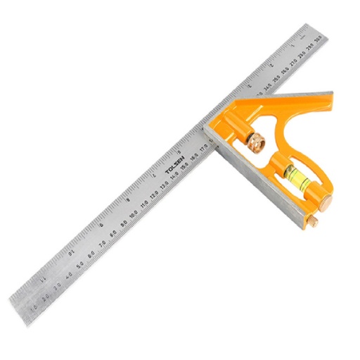 [ESC-TOL-35037] ESCUADRA DE COMBINACION 12" PROFESIONAL C/PUNZON PARA MARCAR REF. 35037 MARCA TOLSEN