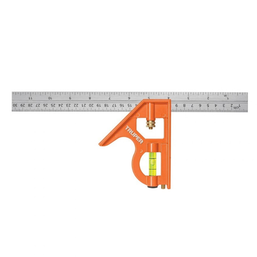 [ESC-TRU-14380] ESCUADRA DE COMBINACION 12" PROFESIONAL C/PUNZON PARA MARCAR MOD.ECT-12 REF. 14380 MARCA TRUPER