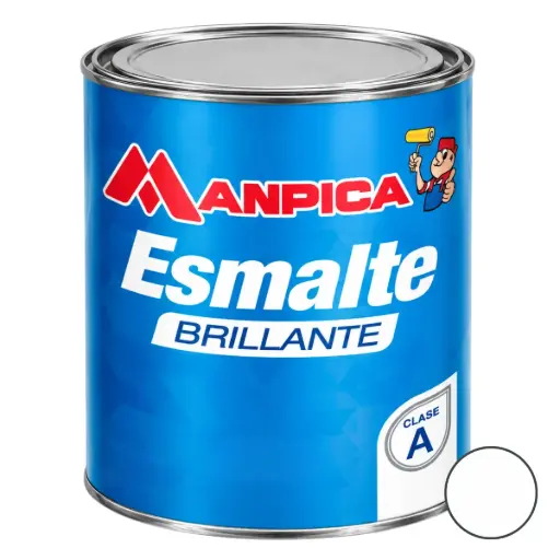 [ESM-MAN-SES-100-10] ESMALTE BRILLANTE PREMIUN TIPO A COLOR BLANCO 1 GL REF. SES-100-10 MARCA MANPICA