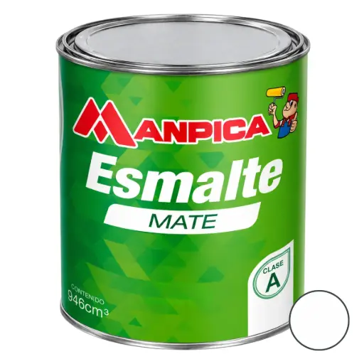 [ESM-MAN-SES-101-10] ESMALTE ( MATE ) PREMIUM TIPO A COLOR BLANCO 1 GL REF. SES-101-10 MARCA MANPICA