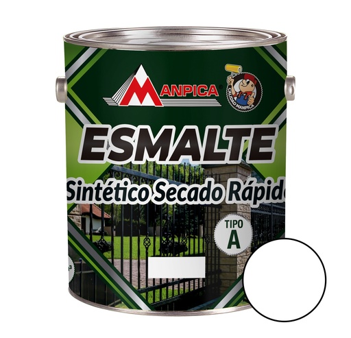 [ESM-MAN-SES-102-04] ESMALTE SINTETICO SECADO RAPIDO COLOR BLANCO 1/4 GL REF. SES-102-04 MARCA MANPICA