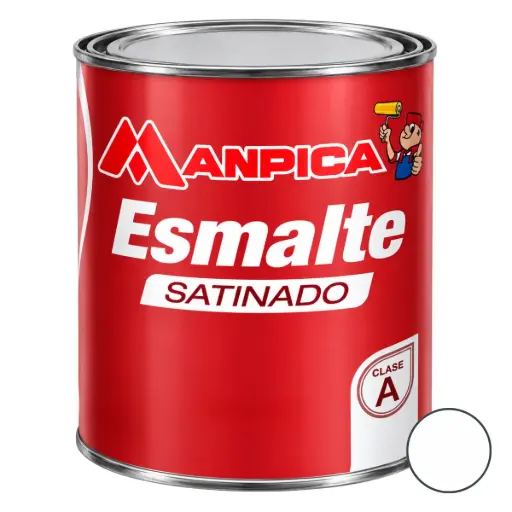 [ESM-MAN-SES-107-10] ESMALTE SATINADO PREMIUN TIPO A COLOR BLANCO 1 GL REF. SES-107-10 MARCA MANPICA
