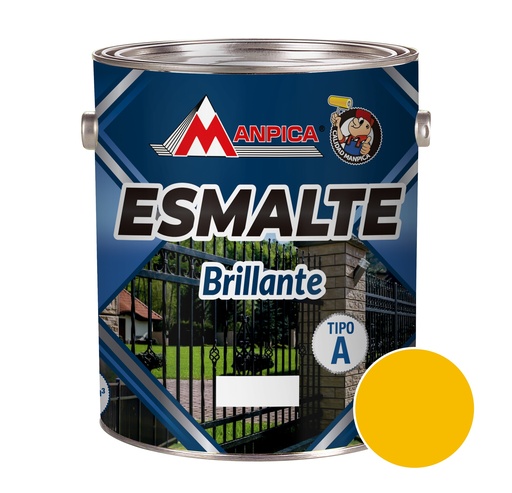 [ESM-MAN-SES-205-04] ESMALTE BRILLANTE PREMIUN TIPO A COLOR AMARILLO CATERPILLAR 1/4 GL REF. SES-205-04 MARCA MANPICA