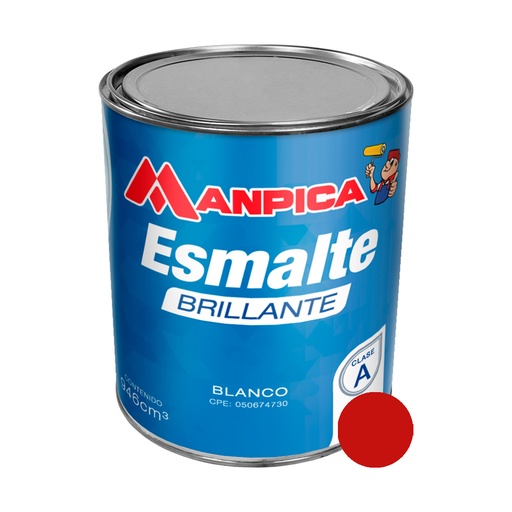 [ESM-MAN-SES-301-04] ESMALTE BRILLANTE PREMIUN TIPO A COLOR ROJO VIVO 1/4 GL REF. SES-301-04 MARCA MANPICA