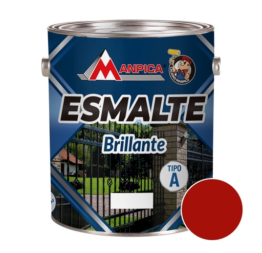 [ESM-MAN-SES-301-10] ESMALTE BRILLANTE PREMIUN TIPO A COLOR ROJO VIVO 1 GL REF. SES-301-10 MARCA MANPICA