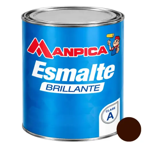 [ESM-MAN-SES-327-04] ESMALTE BRILLANTE PREMIUN TIPO A COLOR CAOBA CLARO 1/4 GL REF. SES-327-04 MARCA MANPICA
