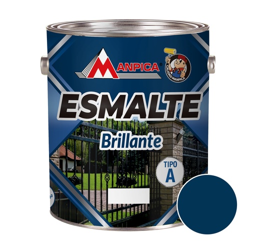 [ESM-MAN-SES-402-10] ESMALTE BRILLANTE PREMIUN TIPO A COLOR AZUL CARIBE 1 GL REF. SES-402-10 MARCA MANPICA