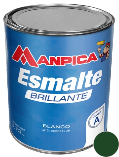 [ESM-MAN-SES-504-10] ESMALTE BRILLANTE PREMIUN TIPO A COLOR VERDE AMAZONAS 1 GL REF. SES-504-10 MARCA MANPICA