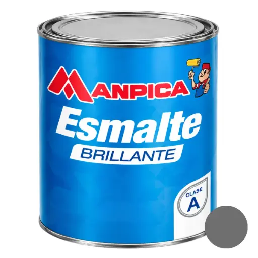 [ESM-MAN-SES-601-10] ESMALTE BRILLANTE PREMIUN TIPO A COLOR GRIS ACERO 1 GL REF. SES-601-10 MARCA MANPICA