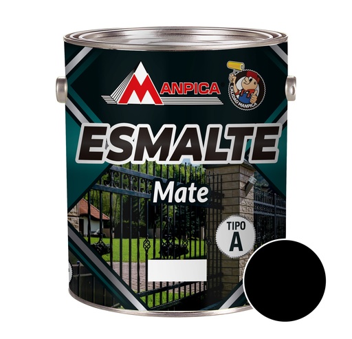 [ESM-MAN-SES-801-04] ESMALTE ( MATE ) PREMIUN TIPO A COLOR NEGRO 1/4 GL REF. SES-801-04 MARCA MANPICA