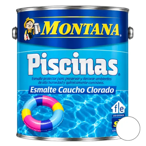[ESM-MON-FA0-77010001] ESMALTE CAUCHO CLORADO INDUSTRIAL BLANCO 1 GL ( PINTURA PISCINA ) REF. FA0-77010001 MARCA MONTANA