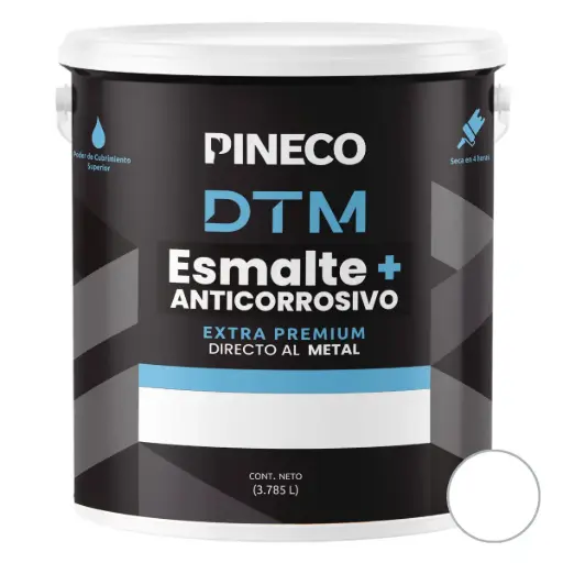 [ESM-PIN-DTM102G] PINTURA ESMALTE ACRILICO DTM SATINADO 1 GL COLOR BLANCO REF- DTM0102G MARCA PINECO