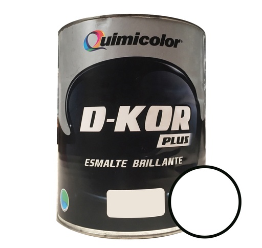[ESM-QUI-EBC010-01] ESMALTE BRILLANTE COLOR BLANCO 1 GL SERIE D-KOR REF. EBC010-01 MARCA QUIMICOLOR