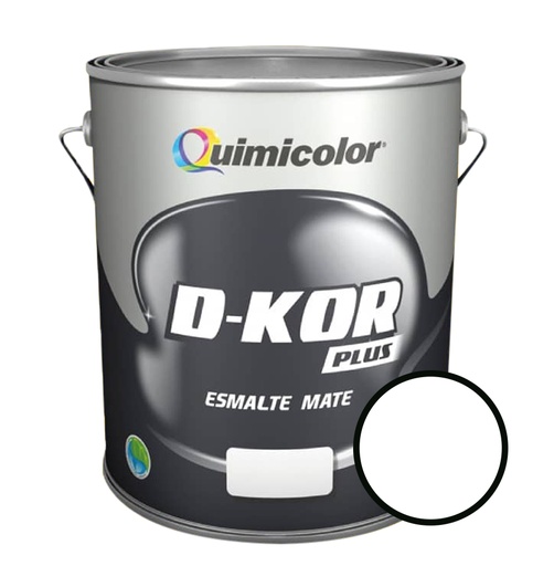 [ESM-QUI-EMC010-01] ESMALTE MATE COLOR BLANCO 1 GL SERIE D-KOR REF. EMC010-01 MARCA QUIMICOLOR