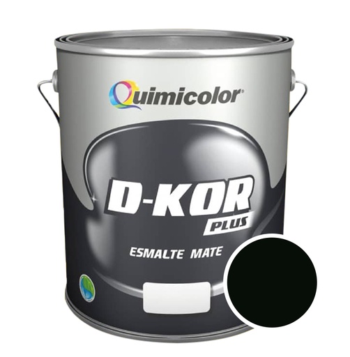 [ESM-QUI-EMC020-01] ESMALTE MATE COLOR NEGRO 1 GL SERIE D-KOR REF. EMC020-01 MARCA QUIMICOLOR