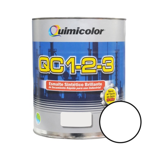 [ESM-QUI-ESR010-01] ESMALTE SINTETICO COLOR BLANCO 1 GL QC-1-2-3 REF. ESR010-01 MARCA QUIMICOLOR