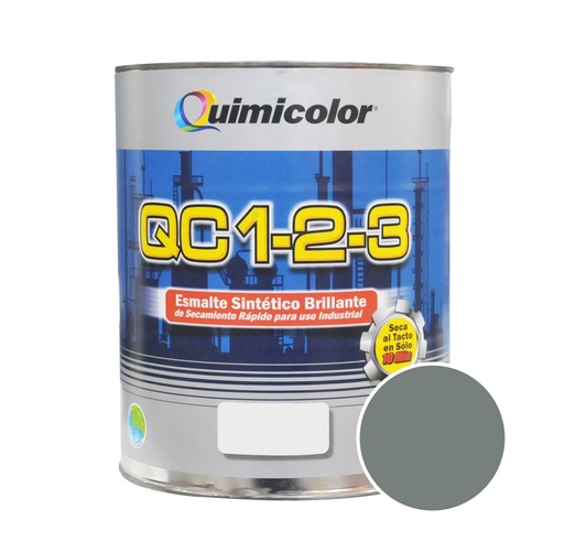 [ESM-QUI-ESR131-01] ESMALTE SINTETICO COLOR GRIS CLARO 1 GL REF. ESR131-01 MARCA QUIMICOLOR