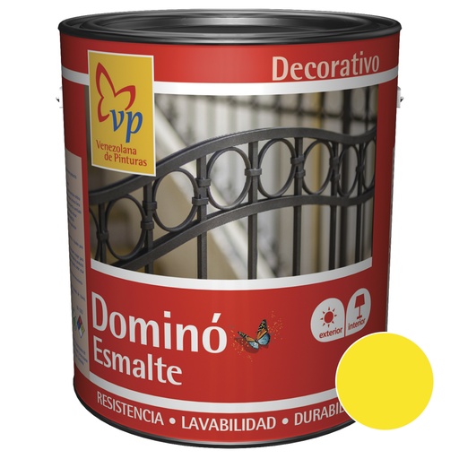 [ESM-VP-10264302] ESMALTE BRILLANTE DOMINO COLOR AMARILLO BANDERA 1 GL REF. 10264302 MARCA VP