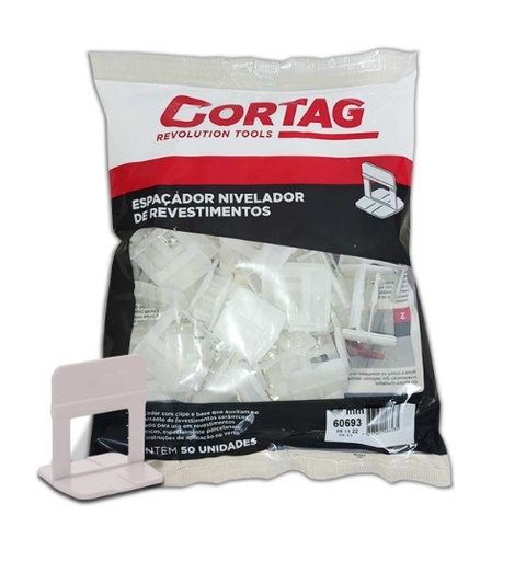 [ESP-COR-60693] ESPACIADOR P/SISTEMA DE NIVELACION 1.0 MM PORCEL./CERAM. (BOLSA 50 UNDS) REF.60693 / 466935 CORTAG