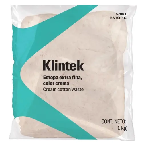 [EST-KLI-57001] ESTOPA FINA DE ALGODON Y POLIESTER BOLSA 1 KG MOD. ESTO-1C REF. 57001 MARCA KLINTEK