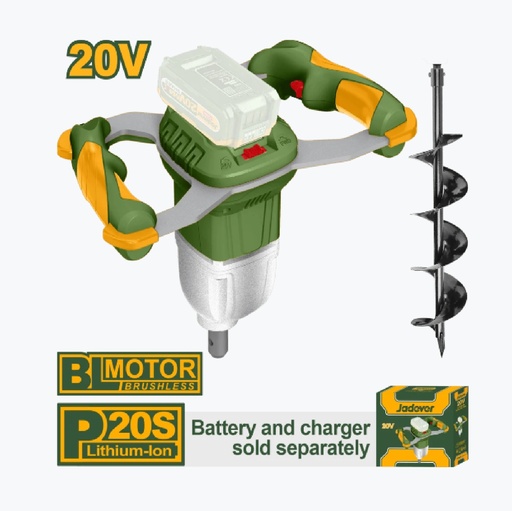 [EXC-JAD-JDQE15801] MAQUINA EXCAVADORA INALAMBRICA SIN BATERIA LITIO 20 V 125 RPM REF. JDQE15801/ 498701 MARCA JADEVER