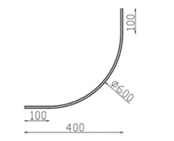 [EXT-LUM-LUM-702] EXTENSION EN CURVA 600° 24VDC P/RIEL MAGNETICO ULTRADELGADO REF. LUM-702 MARCA LUMIND