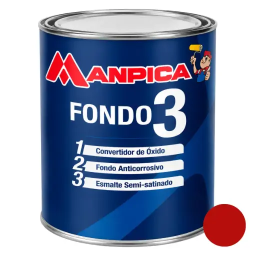 [FON-MAN-3EN1-R] FONDO DE HERRERIA 3 EN 1 (1GL) COLOR ROJO MARCA MANPICA