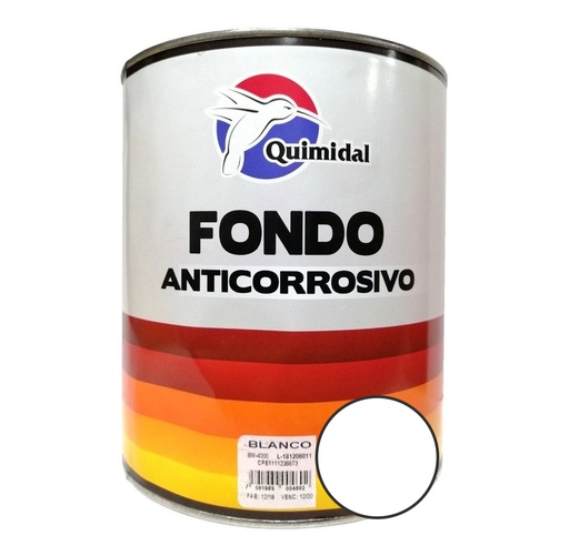 [FON-QUI-400014] FONDO ANTICORROSIVO COLOR BLANCO DE 1/4 DE GAL REF. EM-4000-14 MARCA QUIMIDAL