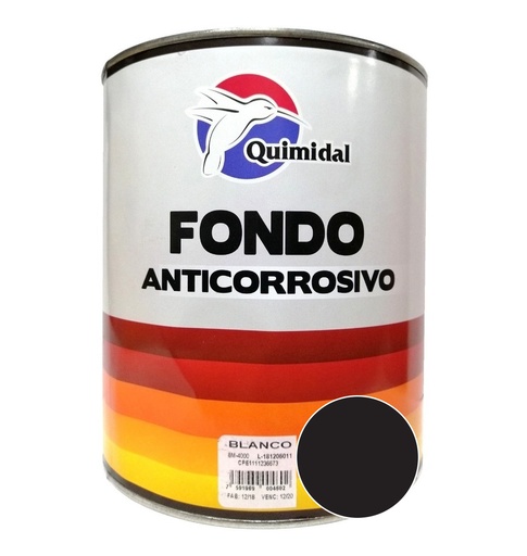 [FON-QUI-480014] FONDO ANTICORROSIVO COLOR NEGRO DE 1/4 DE GAL REF. EM-4800-14 MARCA QUIMIDAL