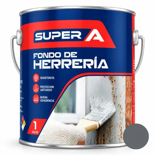 [FON-SUP-00800100101008] FONDO DE HERRERIA 1 GL COLOR GRIS REF. 00800100101008 MARCA SUPER A