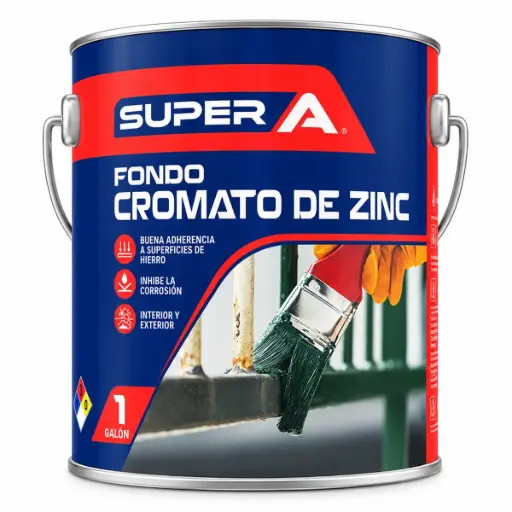 [FON-SUP-101007] FONDO ANTICORROSIVO INDUSTRIAL CROMATO ZINC 1 GL REF. 800100101007 MARCA SUPER A