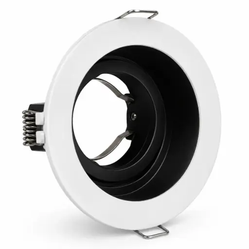 [FRA-ART-AI-RD10-WH] APLIQUE SPOT REDONDO P/ GU10 PC 100 X 38 MM BLANCO - NEGRO REF. AI-RD10-WH MARCA ARTIG LIGHT