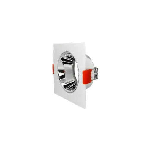 [FRA-ART-AI-SQ08-WHC] APLIQUE SPOT CUADRADO P/ GU10 C/ SOCKET 85 X 85 X 40 MM BLANCO Y CHROME REF. AI-SQ08-WHC ARTIG LIGHT