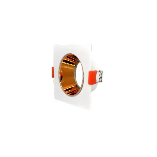 [FRA-ART-AI-SQ08-WHR] APLIQUE SPOT CUADRADO P/ GU10 C/ SOCKET 85 X 85 X 40 MM BLANCO Y ROSE REF. AI-SQ08-WHR ARTIG LIGHT