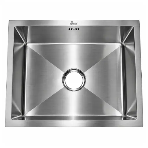 [FRE-BAR-FRE.02.01] FREGADERO DE 1 TINA ACERO INOX. BAJO TOPE 55 CM X 45 CM X 22 CM REF. FRE.02.01 MARCA BARI