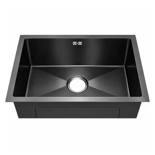 [FRE-BAR-FRE.02.03] FREGADERO DE 1 TINA ACERO INOX. BAJO TOPE 55 CM X 45 CM X 22 CM NEGRO REF. FRE.02.03 MARCA BARI