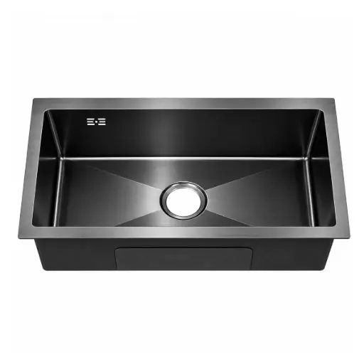 [FRE-BAR-FRE.02.11] FREGADERO DE 1 TINA LAVA COPA ACERO INOX. BAJO TOPE 26 CM X 43 CM X 22 CM NEGRO REF. FRE.02.11 BARI