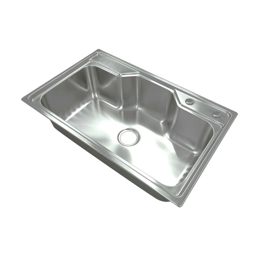 [FRE-BAR-FRE.03.02] FREGADERO DE 1 TINA ACERO INOX. SOBRE TOPE/EMPOTRAR 80 CM X 50 CM X 22 CM REF. FRE.03.02 MARCA BARI