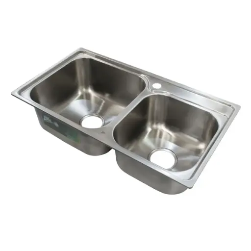 [FRE-BM-UA5105CSA] FREGADERO DE 2 TINAS SERIE TREVI / FONTANA DE 78 CM X 43 CM X 21 CM REF. BM-UA51105CSA MARCA BM