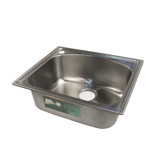 [FRE-BM-UA6108CSA] FREGADERO SENCILLO DE 1 TINA SERIE NEPTUNO FONTANA 53 CM X 45 CM X 20 CM REF. BM-UA6108CSA MARCA BM