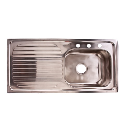 [FRE-FER-FRE-17] FREGADERO DE ACERO INOX .1 PONCHERA DERECHA CON ESCURRIDOR DE 100 CM X 50 CM MARCA FERMETAL