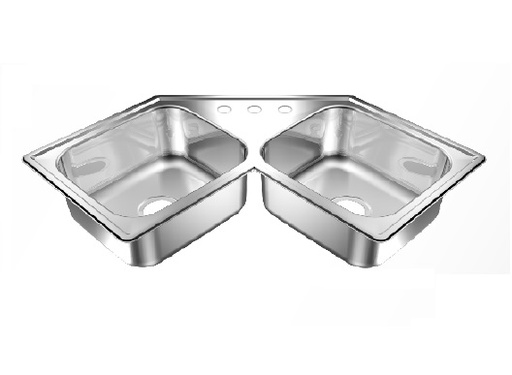 [FRE-INOX-FR231] FREGADERO ESQUINERO ACERO INOX. PARA EMPOTRAR REF. FR231-1 MARCA FANAINOX