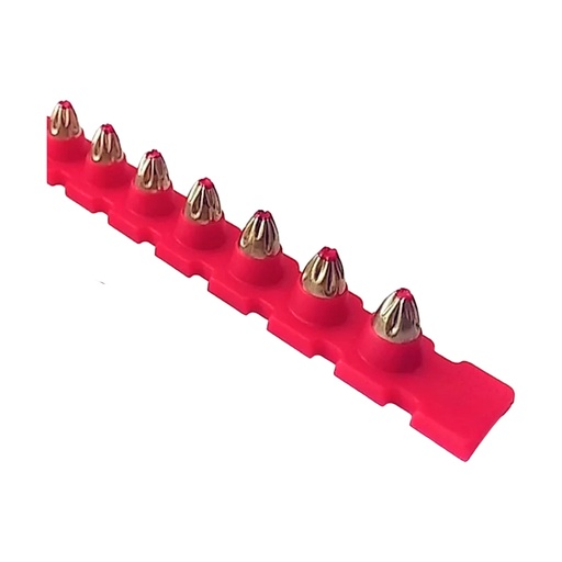 [FUL-WID-22R] FULMINANTE CAL 27 ROJO PEINE / CORREA 10 UNIDADES ( 1 PEINE ) REF. WD-PFC27R MARCA WIDDER