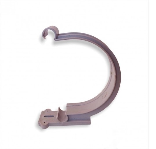[GAN-URA-CAN9321] GANCHO / PLETINA HORIZONTAL PARA CANAL REDONDA DE LLUVIA PVC COLOR GRIS REF. CAN9321 MARCA URAPLAST