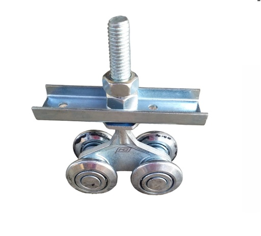 [GAR-CAS-1.1.2X4] GARRUCHA PARA PORTON RIEL DE 1 1/4" X 4 RUEDAS S-34 REF. 1.1.2X4 MARCA L.C.H