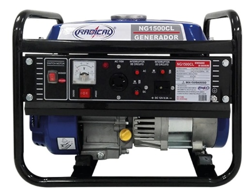 [GEN-RAD-NG-1500CL] GENERADOR 1.5 KVA GASOLINA MOTOR 4 TIEMPO 2.5HP 120V-220V REF. NG-1500CL MANUAL MARCA RADICAL STRONG