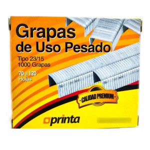 [GRA-PRI-2315] GRAPAS DE USO PESADO 23/15 70 A 120 HOJAS PRINTA