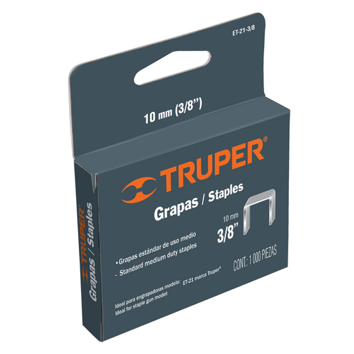 [GRA-TRU-17971] GRAPA TRAB. PESADO 8MM - 5/16" CAJA 1.000 PZAS. MOD.ET-21-5/16 REF. 17971 MARCA TRUPER